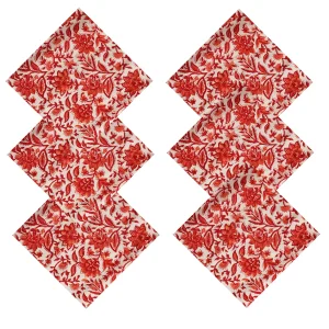 48 pcs Beige Floral Print 16"x16" Table Napkins - Image 6