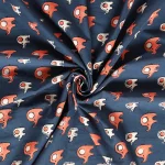 5 Yard Blue Elephant Print Cotton Fabric Craft Making - Image 3