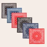 Indian Hand Block Print Cotton Bandana Scarf - Image 3