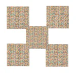 Abstract Print Cotton Napkins Set Of 24 PCS
