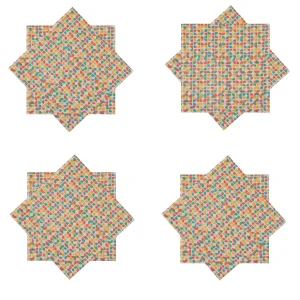 Abstract Print Cotton Napkins Set Of 24 PCS - Image 3