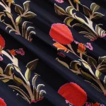 Beautiful Black Red Floral Print Dinner Napkins Set of 48 Pcs - Image 11