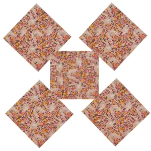 Beautiful Black Red Floral Print Dinner Napkins Set of 48 Pcs (Copy) - Image 5