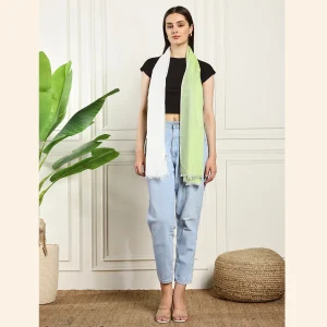 Beautiful Green Ombre Scarves Viscose Rayon Stole - Image 7