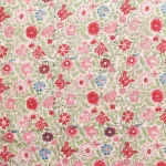 Beautiful White & Multicolor Floral Hand Block Print Fabric