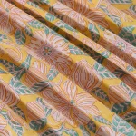 Beautiful Yellow Floral Print Cotton Fabric - Image 2