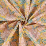 Beautiful Yellow Floral Print Cotton Fabric - Image 4