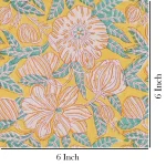 Beautiful Yellow Floral Print Cotton Fabric - Image 5