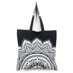 Black Ombre Mandala Shopping Shoulder Bags