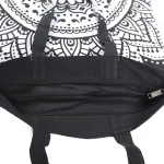 Black Ombre Mandala Shopping Shoulder Bags - Image 3