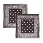 Black Paisley Bandana Cotton Head Wrap Bandana Scarf - Image 7
