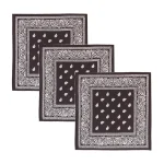 Black Paisley Bandana Cotton Head Wrap Bandana Scarf - Image 8
