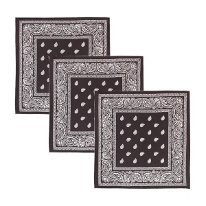 Black Paisley Bandana Cotton Head Wrap Bandana Scarf - Image 8