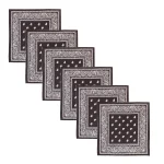 Black Paisley Bandana Cotton Head Wrap Bandana Scarf