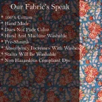 Blue Floral Hand Block Print Cotton Fabric - Image 6