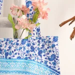 Blue Ombre Mandala Print Eco-Friendly Shopping Bag - Image 4