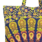 Blue Peacock Mandala Print Tote Bag - Image 3