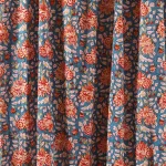 Blue Red Flocking Table Napkins Block Print Serviettes - Image 11