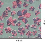 Craft Dressmaking Green Floral Print Cotton Fabric - Image 5