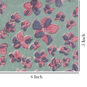 Craft Dressmaking Green Floral Print Cotton Fabric - Image 5