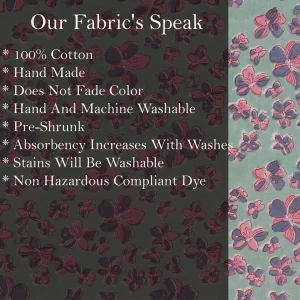 Craft Dressmaking Green Floral Print Cotton Fabric - Image 6