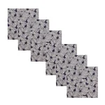 Dinner Kitchen Table Cotton Napkins Blue Floral Print - Image 2