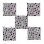 Dinner Kitchen Table Cotton Napkins Blue Floral Print