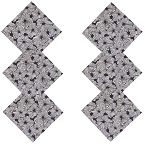 Dinner Kitchen Table Cotton Napkins Blue Floral Print - Image 7