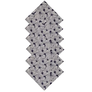Dinner Kitchen Table Cotton Napkins Blue Floral Print - Image 8