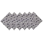 Dinner Kitchen Table Cotton Napkins Blue Floral Print - Image 9