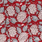 Dressmaking Maroon Floral Print Cotton Fabric