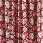 Dressmaking Maroon Floral Print Cotton Fabric - Image 4