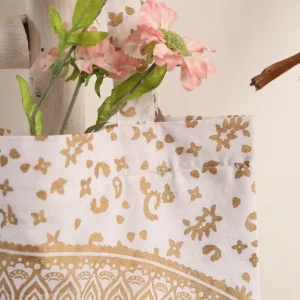 Gold Ombre Mandala Print Women's Cotton Purse / Bag - Image 4