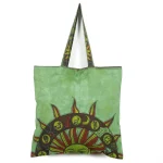 Green Astrology Sun Mandala Shopping Bags