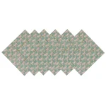 Green Cloth Napkins Set Hand Block Floral Printed - Image 4