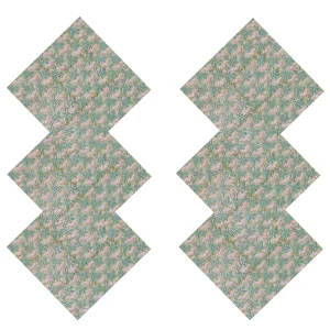 Green Cloth Napkins Set Hand Block Floral Printed - Image 5