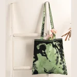 Green Fairy Land Cotton Bags Casual Zipper Purse - Image 2