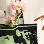 Green Fairy Land Cotton Bags Casual Zipper Purse - Image 4