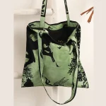 Green Fairy Land Cotton Bags Casual Zipper Purse - Image 3