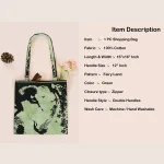 Green Fairy Land Cotton Bags Casual Zipper Purse - Image 6