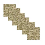 Green Floral And Bird Print Square Napkins Set - Image 2