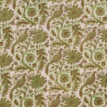Green Floral And Bird Print Square Napkins Set - Image 7