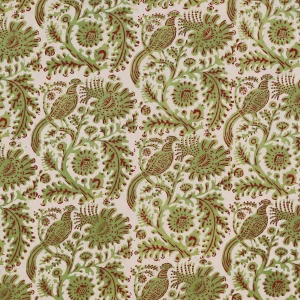 Green Floral And Bird Print Square Napkins Set - Image 7