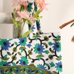 Green Ombre Mandala Printed Cotton Handbag - Image 5
