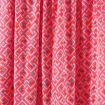 Hand Block Abstract Print Pink Dressmaking Women's Fabric - Image 4