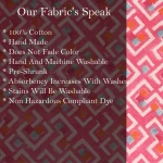 Hand Block Abstract Print Pink Dressmaking Women's Fabric - Image 6