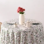 Hand Block Floral Print Kitchen Decor Table Cover And Napkins - Image 4