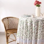 Hand Block Floral Print Kitchen Decor Table Cover And Napkins - Image 2