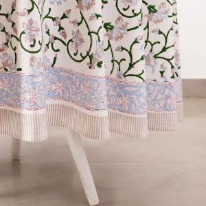 Hand Block Floral Print Kitchen Decor Table Cover And Napkins - Image 6