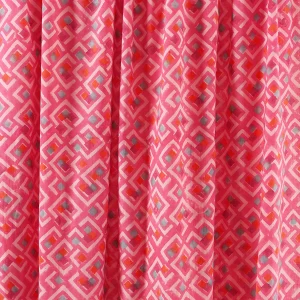 Hand Block Pink Abstract Print Set of 6 PCs Cotton Napkins - Image 10